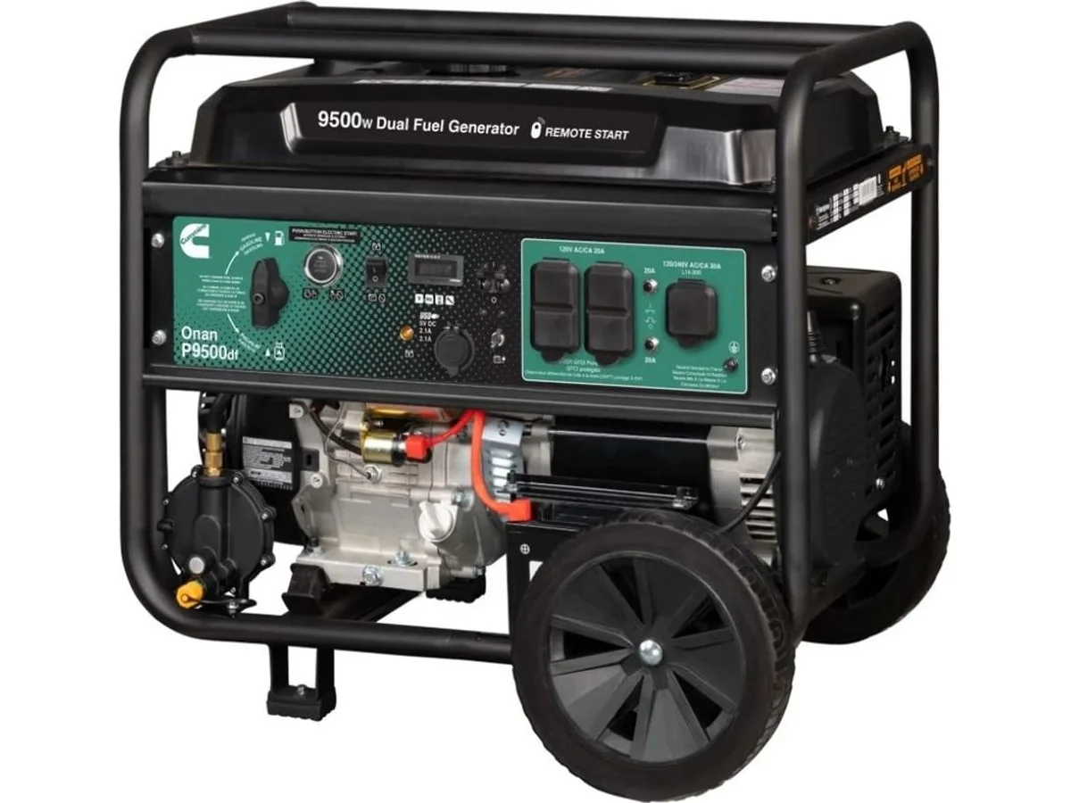 Cummins Onan P9500df Gasoline / LP portable generator